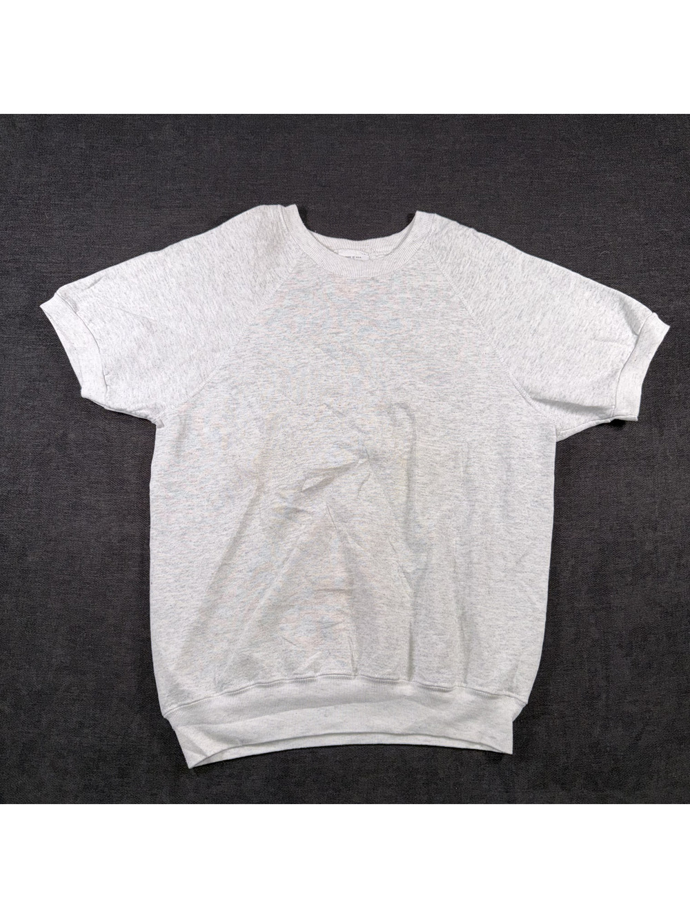 Lee Midweight Cotton Blend Short Sleeve Sweatshirt Large Light Gray
